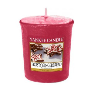 Votivní vonná svíčka Yankee Candle Frosty Gingerbread - Mrazivý perník 50 GRAMŮ
