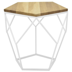 Odkládací stolek Modern net, bílá, 38,5x36,5x36,5 cm