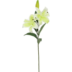 Květina umělá. Lilie 3 květy, barva bílo-zelená NL0021 GR Art