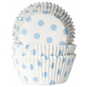 Košíčky na muffiny 50ks světle modré puntíky - House of Marie