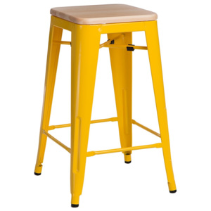Barová židle Paris Wood 75cm žlutá jasan