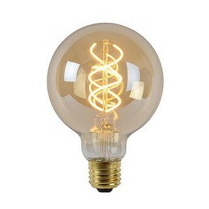 LUCIDE Bulb LED Globe 5W 260LM 2200K D9,5cm Amber, žárovka, zářivka