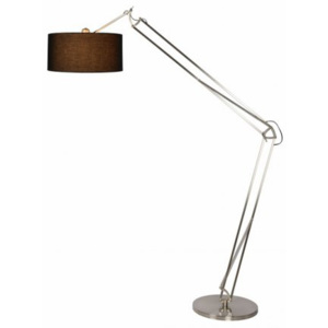 LUCIDE MAX XXL Floor Lamp 1xE27 Shade 48cm Satin Chrome, stojací lampa