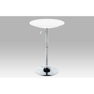 Barový stůl AUB-5010 WT bílý plast/chrom