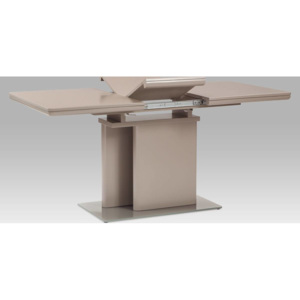 Jídelní stůl rozkládací 120+40x80 cm, vysoký lesk barva lanýž HT-655 LAN Art