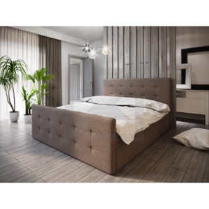 Čalouněná postel BAILANDO 1 + rošt + matrace, 140x200, Cosmic 800