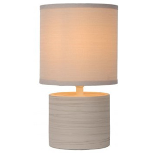 LUCIDE GREASBY Table Lamp E14 H26cm Cream, stolní lampa