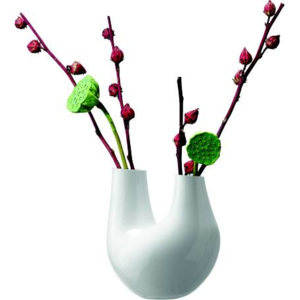 LSA Gaudi skleněná váza 22cm bílá, Handmade G986-22-391 LSA International