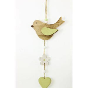 Ptáček, dřevěná dekorace na pověšení KLA421 Art