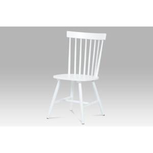 Jídelní židle celodřevěná AUC-608 WT bílá