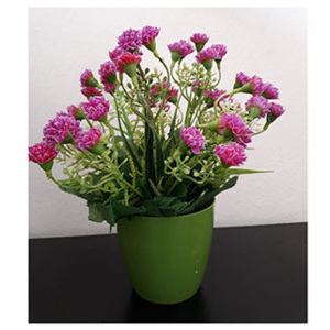 Autronic Mini karafiáty v plastovém květináči, barva fialová