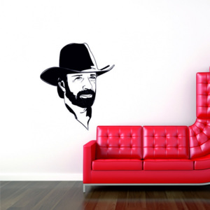 Samolepka na zeď - Chuck Norris (Rozměr: 102x120 cm)