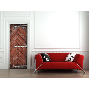 Tapeta na dveře - Kované dveře (Rozměr: 92x210 cm)