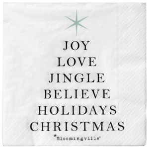 Vánoční papírové ubrousky Joy Love