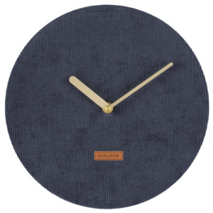 Nástěnné hodiny Corduroy 25 cm Karlsson (Barva - modrá)