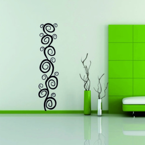 Samolepka na zeď - Swirl keřík (Rozměr: 160x37 cm)