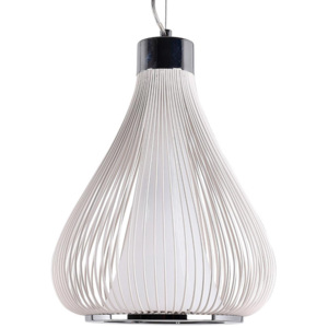Stropní svítidlo, kovová lampa - barva bílá, Ø 34 cm x 45 cm