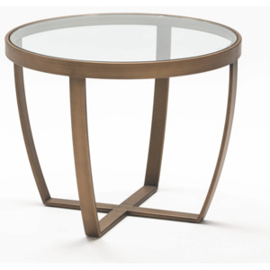 Odkládací stolek z kovu a skla Thai Natura Deep, ⌀ 60 x 46 cm