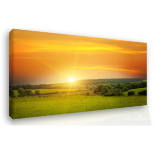 *Obraz na stěnu - západ slunce v krajině (120x80 cm) - InSmile ®