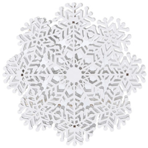 Vánoční závěsná dekorace Ermia bílá, 4 LED