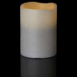 LED vosková svíčka, popelavě šedá, 10 cm