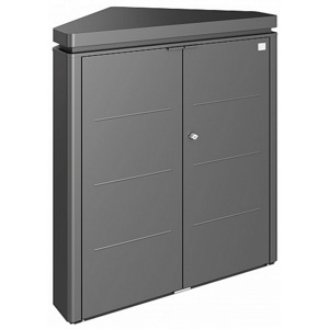 Úložný rohový box CornerBoard (tmavě šedá metalíza) 117x76x127 cm