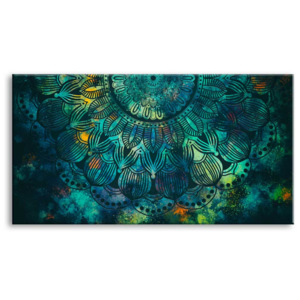 Mandala tyrkysové dění (150x80 cm) - InSmile ®