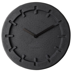Černé hodiny z recyklovaného papíru
