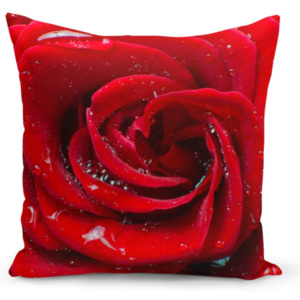 Polštář - Červená růže (Rozměr: 50x50 cm)