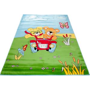 Kusový koberec dětský J0000 - Medvědi na výletě-80x150 cm