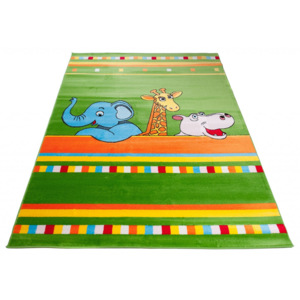 Kusový koberec dětský J0050 - ZOO -zelené-200x290 cm