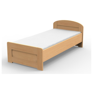 Dřevěná postel Petra - rovné čelo 210x200 Ořech