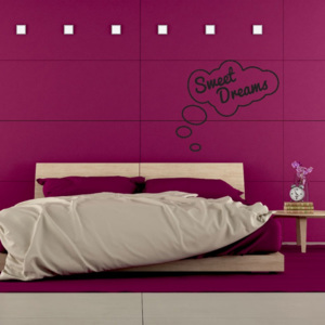 Samolepka na zeď - nápis Sweet dreams (Rozměr: 60x53 cm)