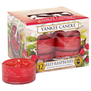 Yankee Candle – čajové svíčky Red Raspberry, 12 x 9,8 g