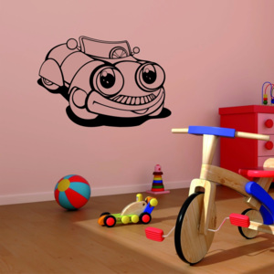Samolepka na zeď - Dětské auto (Rozměr: 60x41 cm)