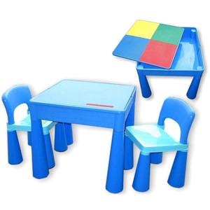 Tega dětská sada stoleček a 2 židličky - modrá
