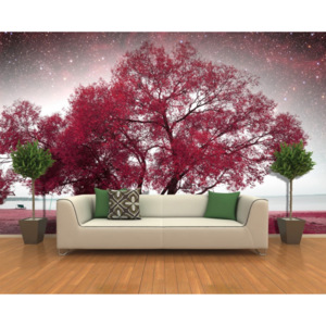 Tapeta - Růžový strom (Rozměr: 126x82 cm)