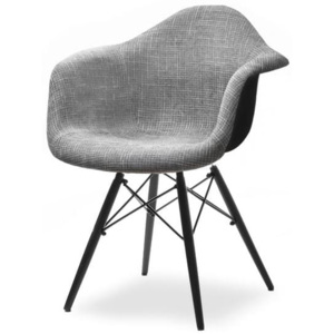 Jídelní židle MALWA BRAC, šedá glamour-černá