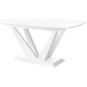 Jídelní stůl PERFETTO ( bílá )+ (Moderní rozkládací jídelní stůl ve vysokém lesku)