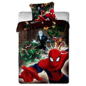 Jerry Fabrics Povlečení Spiderman brown 140x200, 70x90 cm