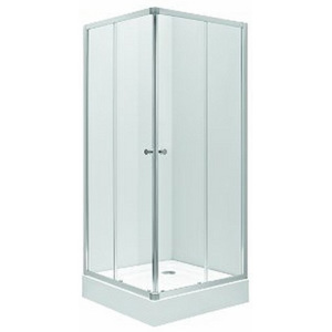 KREINER MILANO sprchový kout čtverec 80 cm KREMI80 - stříbrný lesk/sklo čiré