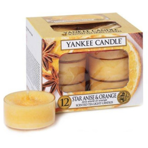 Čajové svíčky Yankee Candle 12ks - Star Anise & Orange