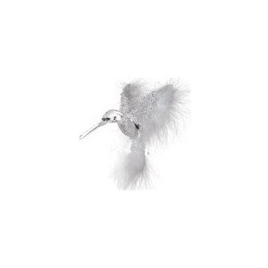 Vánoční ozdoba ptáček Sia Home Fashion skleněný 10cm