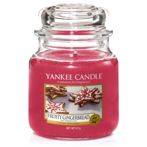 Yankee Candle – vonná svíčka Frosty Gingerbread, střední 411 g