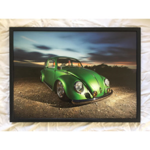 Dejtonazed Obraz Volkswagen Beetle (Brouk) zelený, 70×50 cm