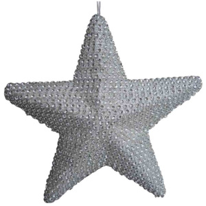 Vánoční ozdoba hvězda Stardeco stříbrná 15,5cm