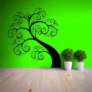Samolepka na zeď - Swirl strom (Rozměr: 80x71 cm)