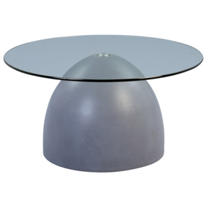 Artenat Konferenční stolek skleněný Tudor, 90 cm šedá