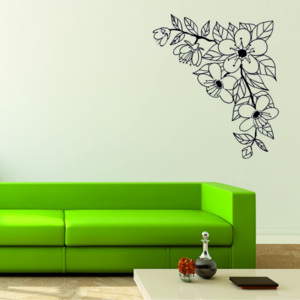 Samolepka na zeď - Květinový ornament 4 (Rozměr: 105x120 cm)