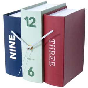 Stolní hodiny Book Karlsson (Barva - modrá, šedá,červená)